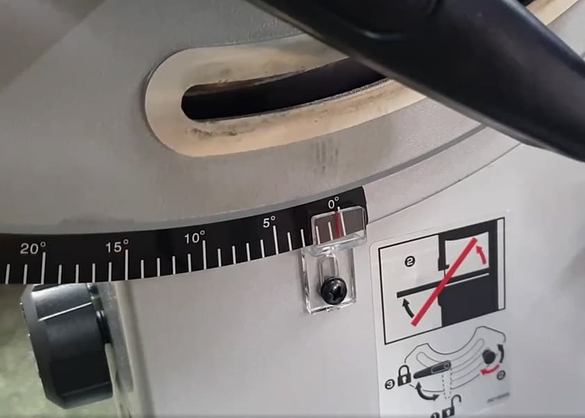 Makita LB1200F - Tischeinstellungen